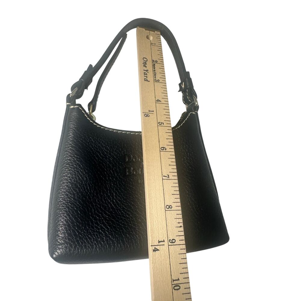 Dooney & Bourke Itsy bitsy bag Black Micro Bag EUC Pebbled Leather Rare - Picture 3 of 5